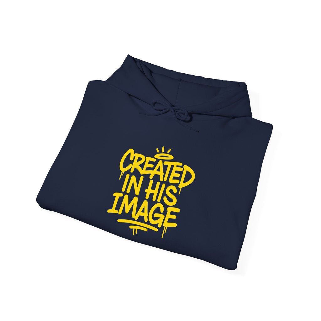 Created In His Image Hoodie — Genesis 1:27 Inspirational Pullover