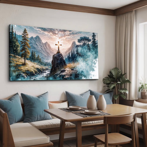 Cross On A Hill — Scripture Wall Art | Christian Home Decor
