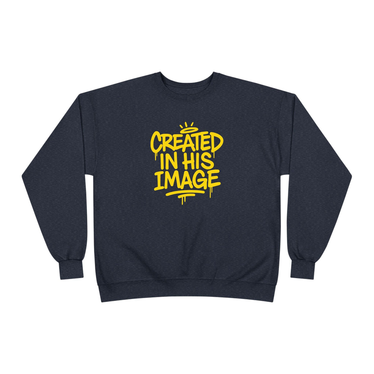 Created In His Image Unisex Sweatshirt — Genesis 1:27 Inspirational Graphic