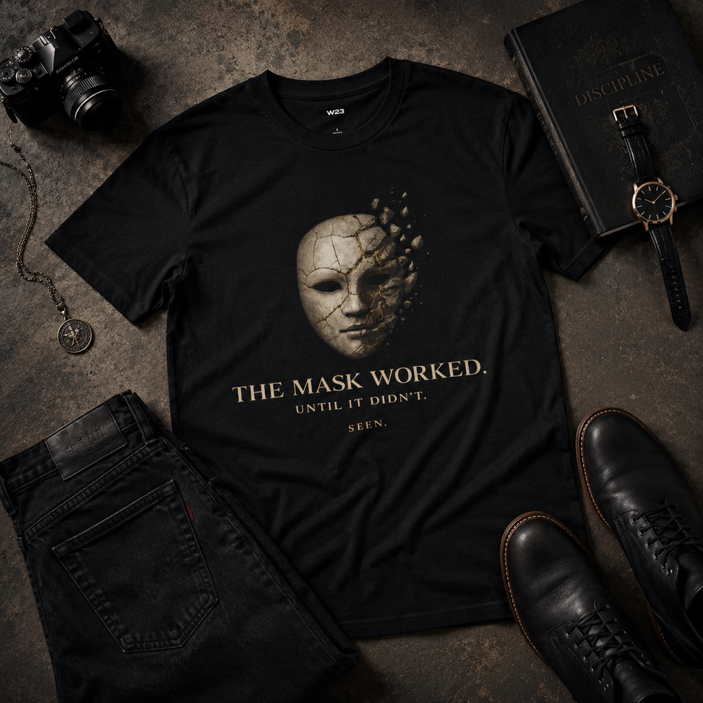 The Mask Worked. Until It Didn't. — Unisex | SEEN. Graphic Tee