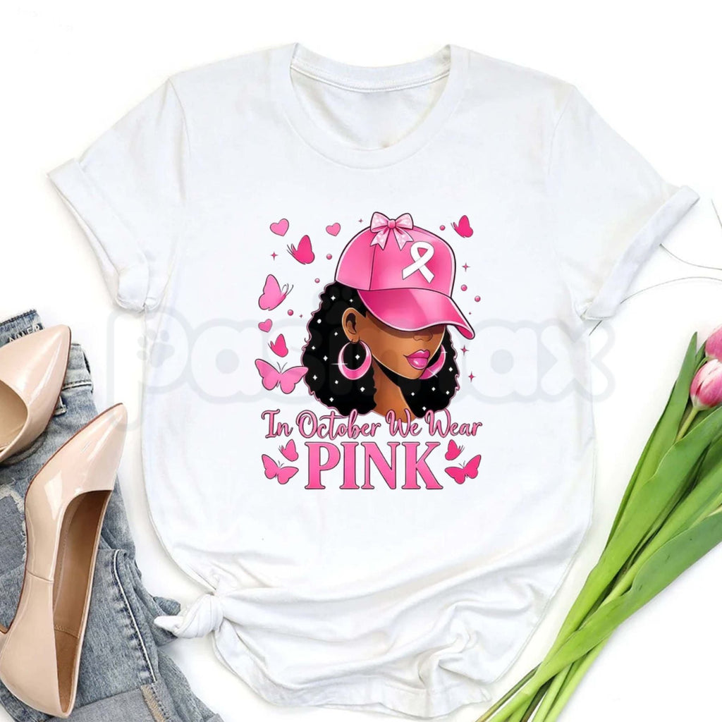 Breast Cancer Awareness Pink Ribbon Butterfly T-Shirt – Hope Warrior Graphic Tee