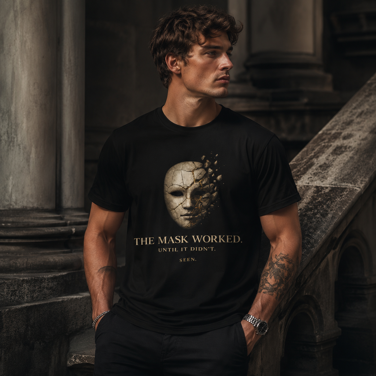 The Mask Worked. Until It Didn't. — Unisex | SEEN. Graphic Tee