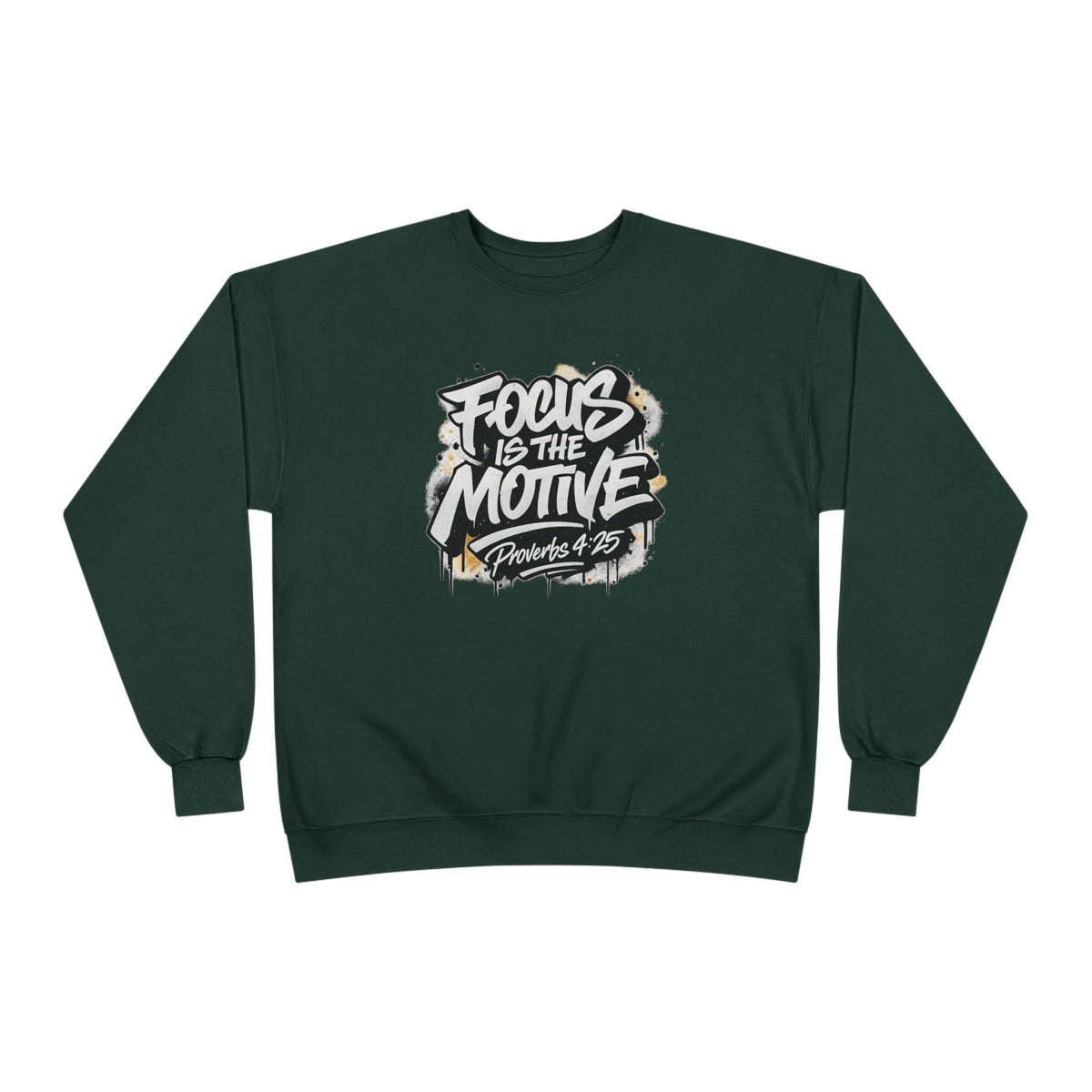 Focus Is The Motive Crewneck — Faith-Driven Motivational Sweatshirt
