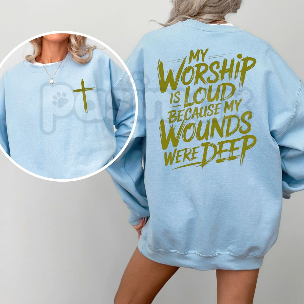 My Worship Is Loud Sweatshirt | Christian Faith Testimony Graphic Crewneck