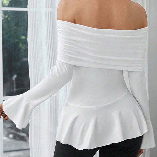 Boat Collar Slim Fit Top — Elegant Christian Woman Style