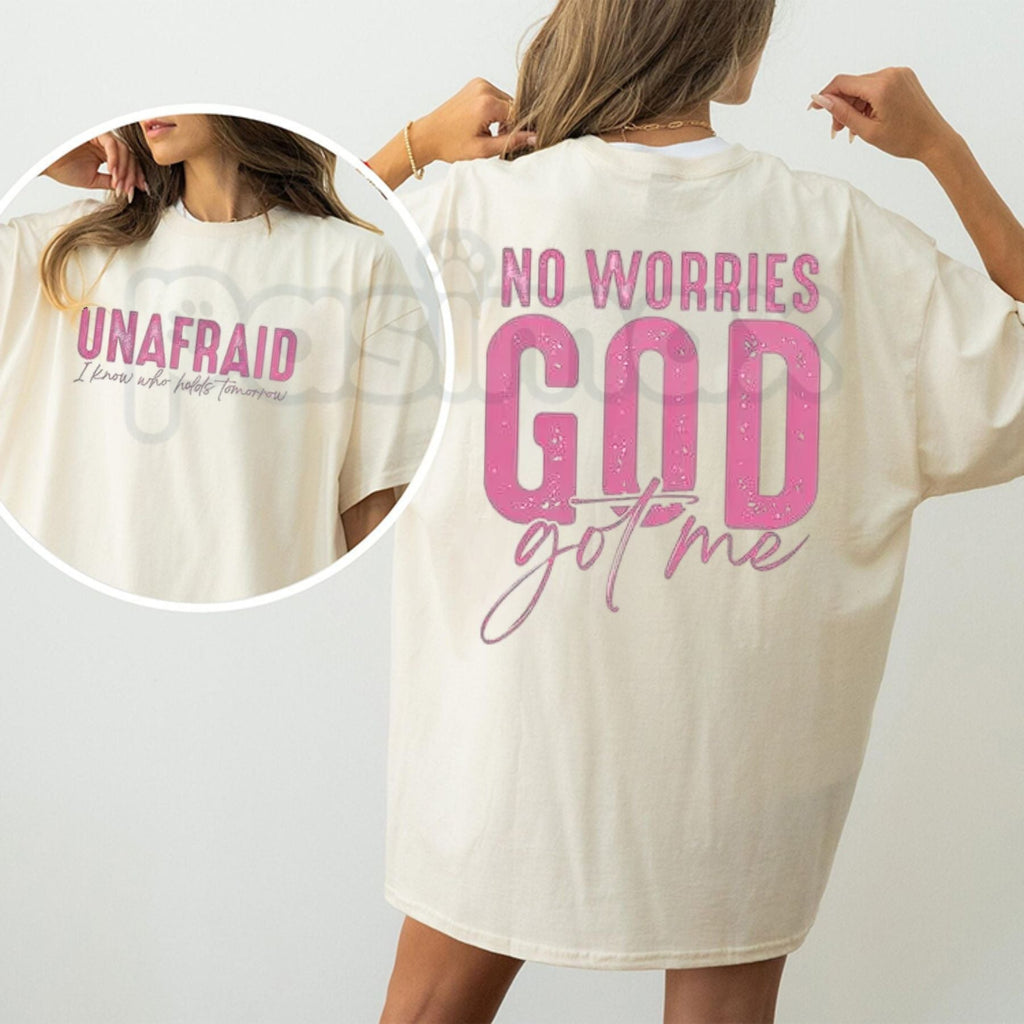 Unafraid No Worries T-Shirt – Confident Faith-Focused Christian Graphic Tee