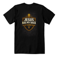Funny Christian Shirt – Jesus Has My Back Faith Humor T-Shirt