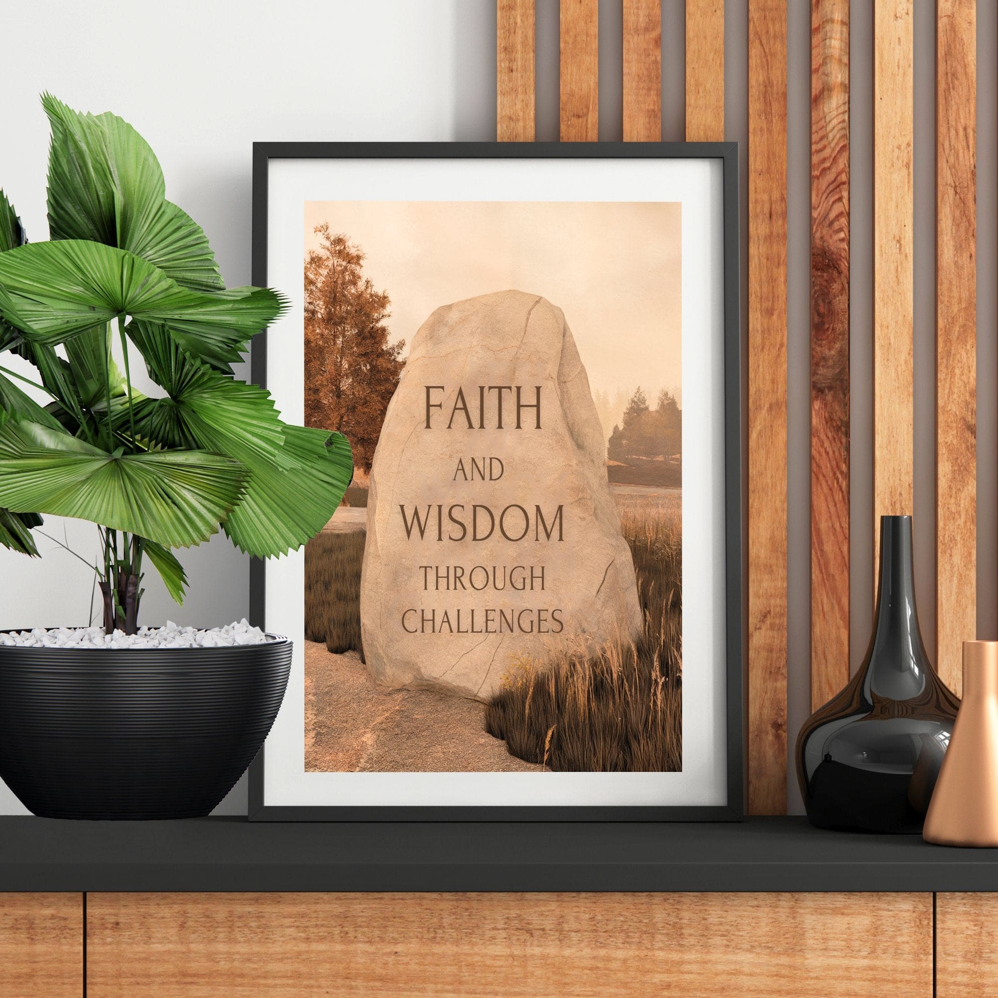 Giclee Poster Wall Art - Inspiration Artwork Faith and Wisdom Through Challenges