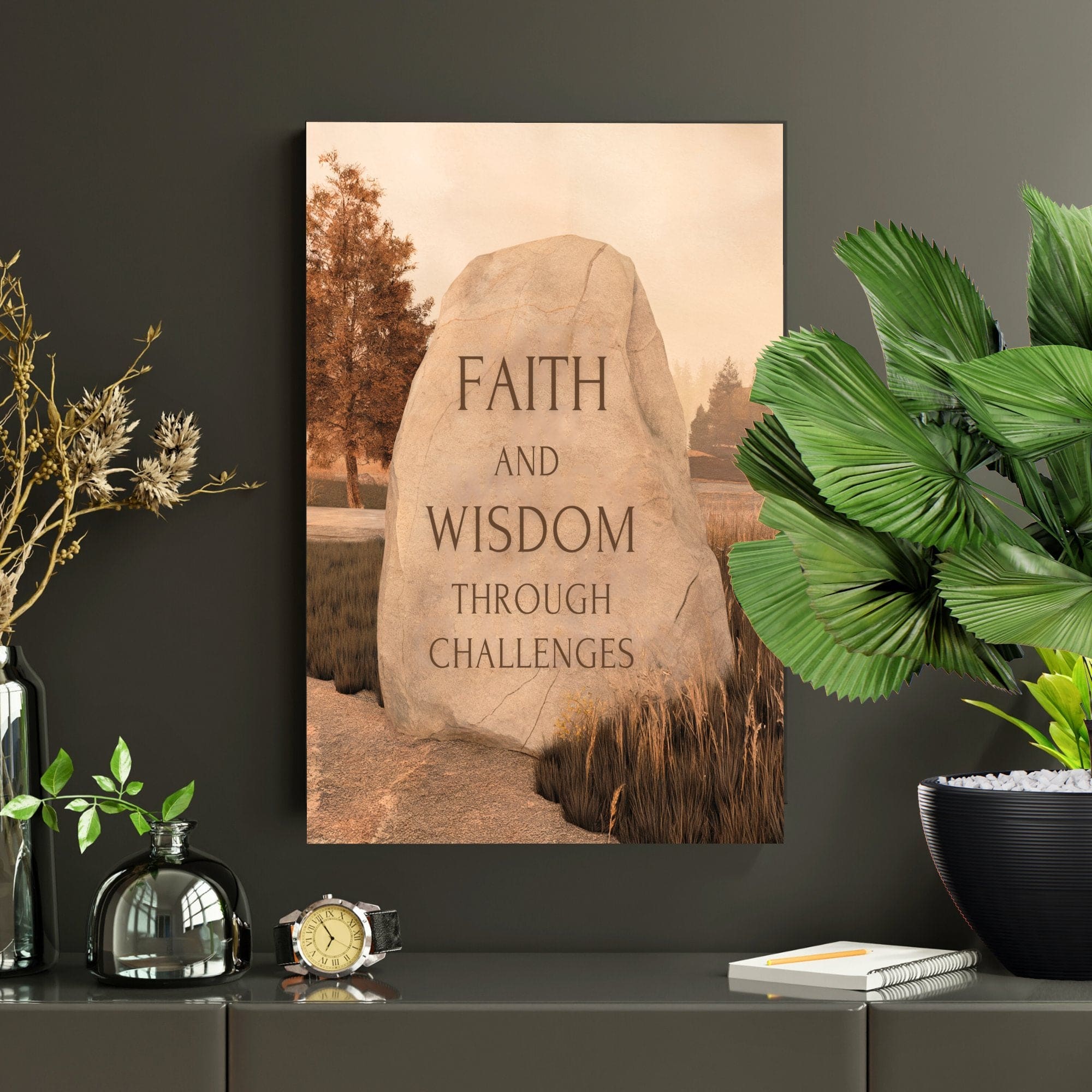 Giclee Poster Wall Art - Inspiration Artwork Faith and Wisdom Through Challenges