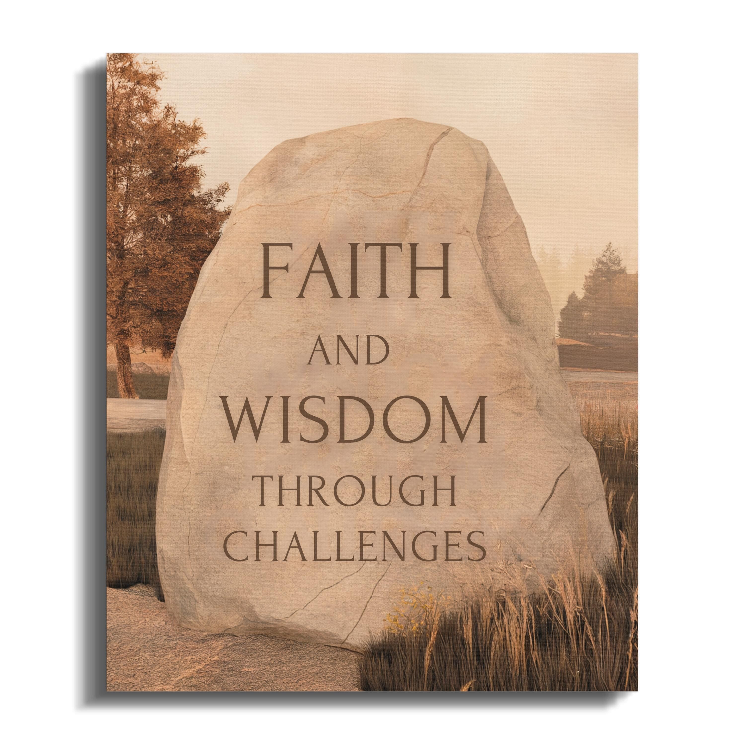 Giclee Poster Wall Art - Inspiration Artwork Faith and Wisdom Through Challenges