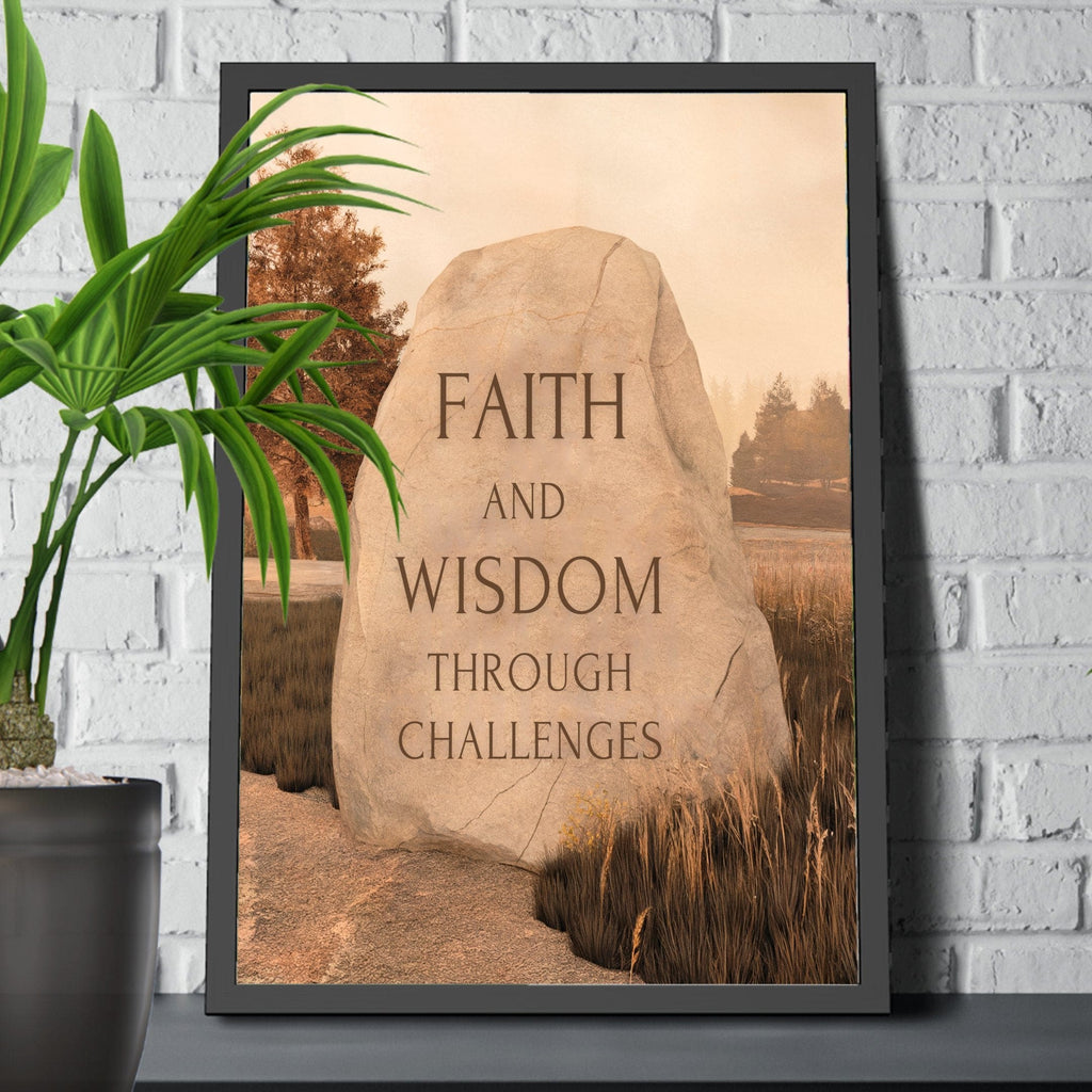 Giclee Poster Wall Art - Inspiration Artwork Faith and Wisdom Through Challenges