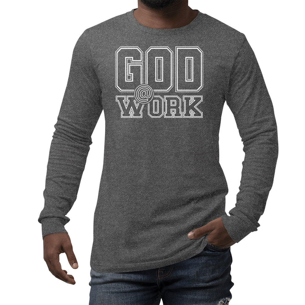 Mens Long Sleeve Graphic T-shirt - God at Work Tee