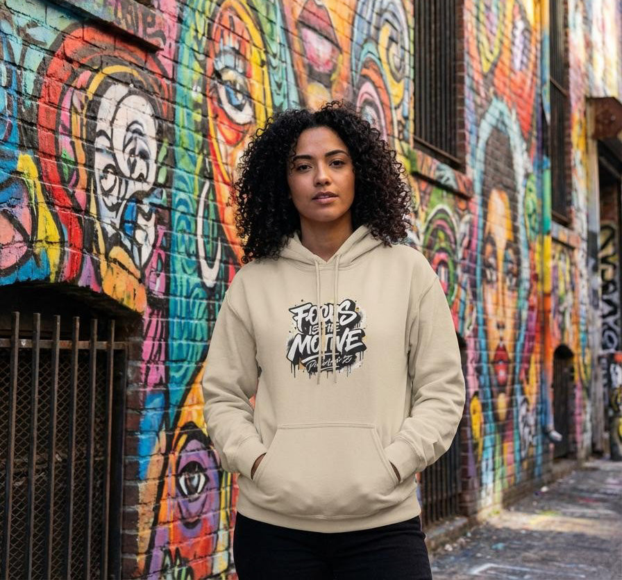 Focus Is The Motive - Graffiti Streetwear Pullover Hoodie